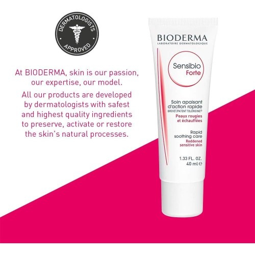 بيوديرما كريم سينسيبيو فورت ملطف سريع للبشرة الحساسة | 40 مل